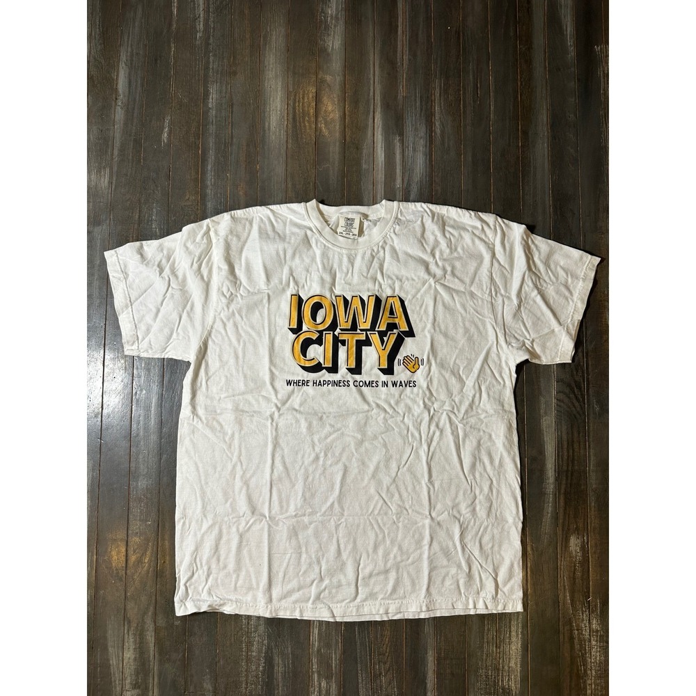Comfort Colors Iowa City Graphic Tee White Short Sleeve T-Shirt Womens‎ 2XL